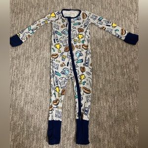 Little Sleepies Game Day Zippy Size 12-18 Months
